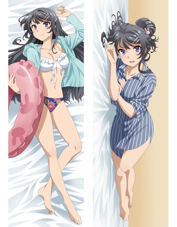 Rascal Does Not Dream of Bunny Girl Senpai Sakurajima Mai Japanese Anime-Kopfkissenbezüge des vollen Körpers waifu