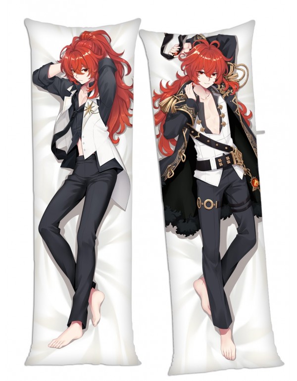 Genshin Impact Diluc Dakimakura 3d Kissen japanischen Anime Kissenbezug