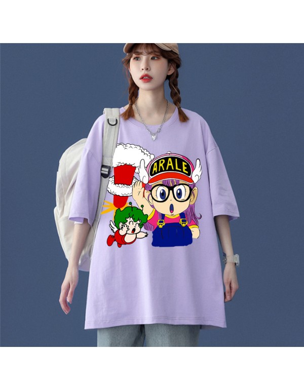 ARALE Purple Kurzarm-T-Shirts für Damen und Herre...