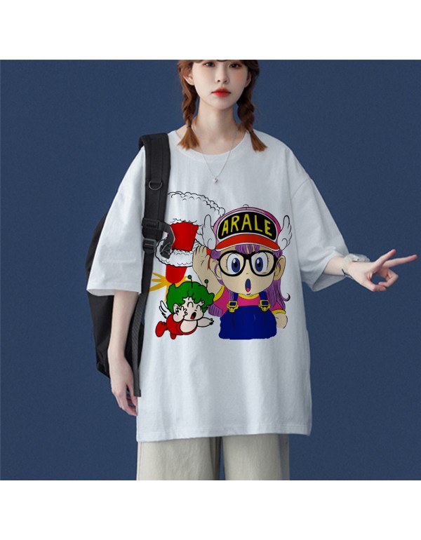 ARALE White Kurzarm-T-Shirts für Damen und Herren...