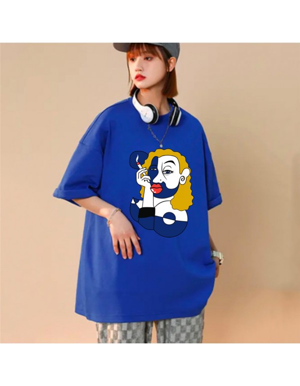 Smoking Women Blue Kurzarm-T-Shirts für Damen und...