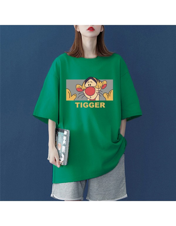 My Friends Tigger Green Kurzarm-T-Shirts für Dame...