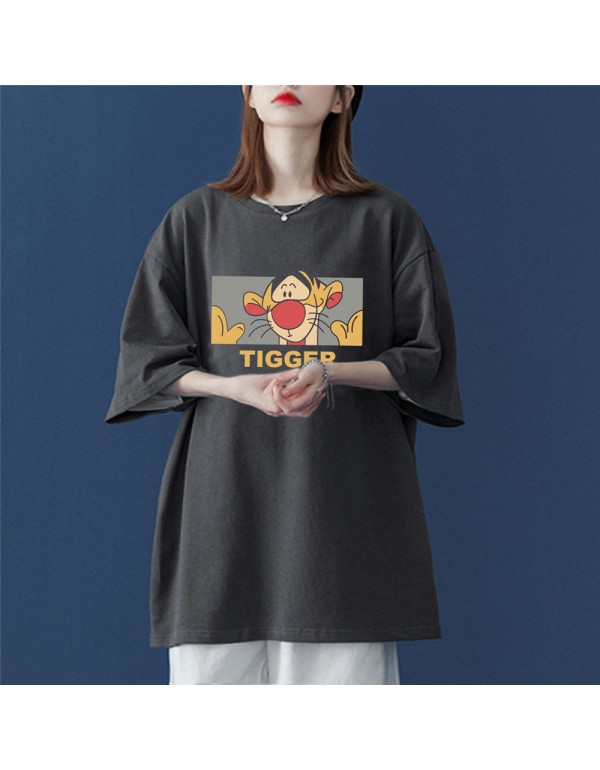 My Friends Tigger Grey Kurzarm-T-Shirts für Damen...