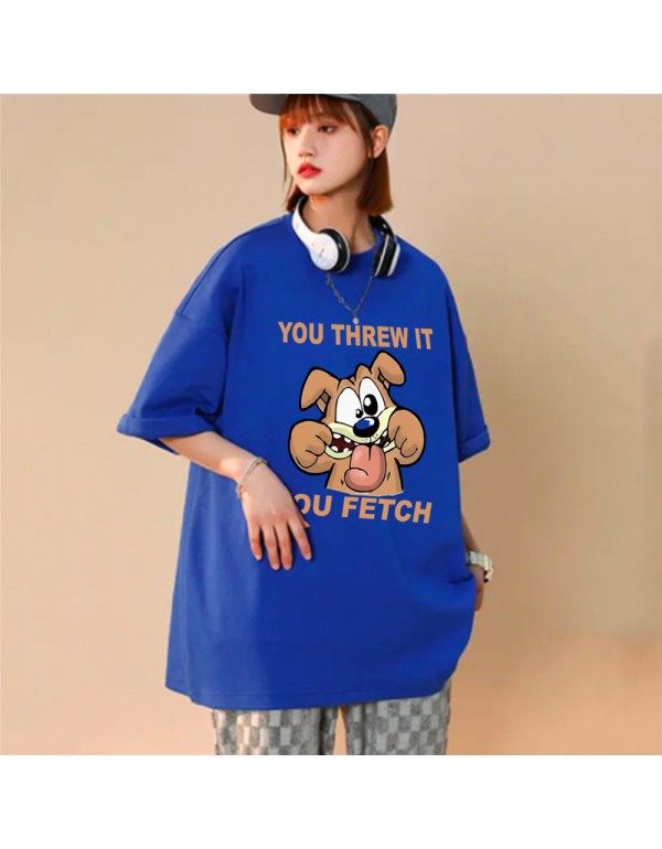 Dog Blue Kurzarm-T-Shirts für Damen und Herren, m...