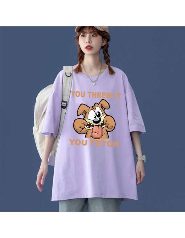 Dog Purple Kurzarm-T-Shirts für Damen und Herren,...