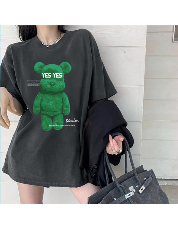 3D Green Bears 4 Kurzarm-T-Shirts für Damen und H...