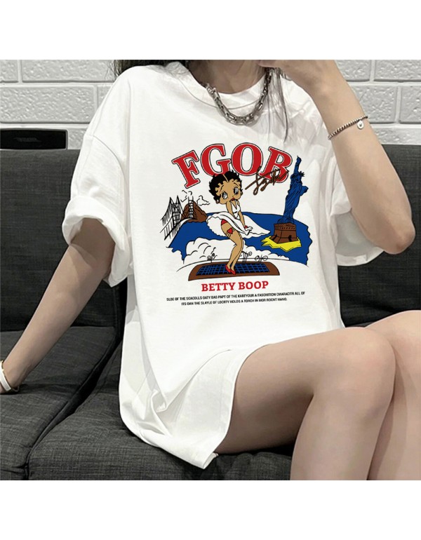 Betty Boop 1 Kurzarm-T-Shirts für Damen und Herre...