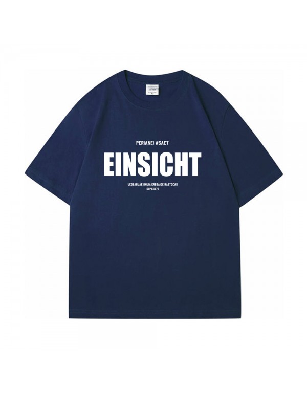 EINSICHT blue Kurzarm-T-Shirts für Damen und Herr...