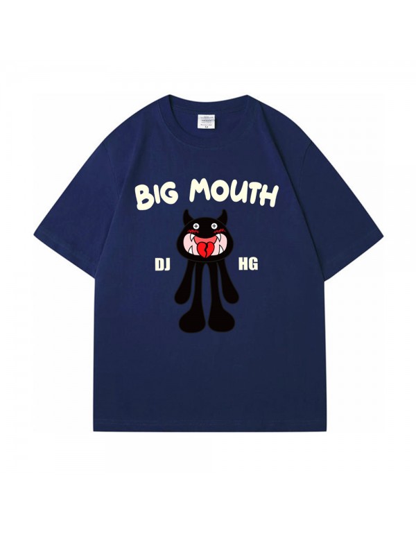 Big Mouth Monster blue Kurzarm-T-Shirts für Damen...