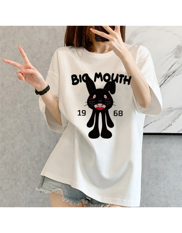 Crazy Black Rabbit 1 Kurzarm-T-Shirts für Damen u...
