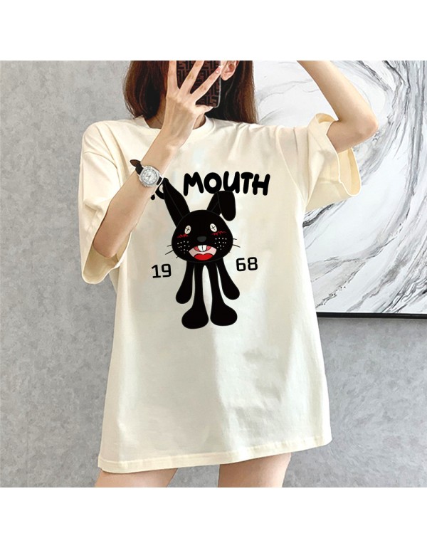 Crazy Black Rabbit 6 Kurzarm-T-Shirts für Damen u...