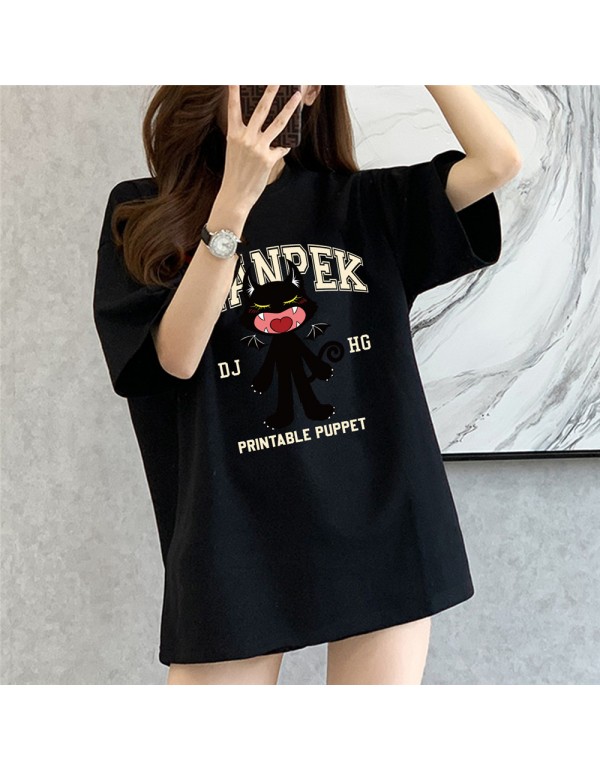 Big Mouth Monster black Kurzarm-T-Shirts für Dame...