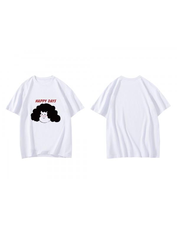 Happy Days 1 Kurzarm-T-Shirts für Damen und Herren, modisch bedruckte japanische Luxus-Tops
