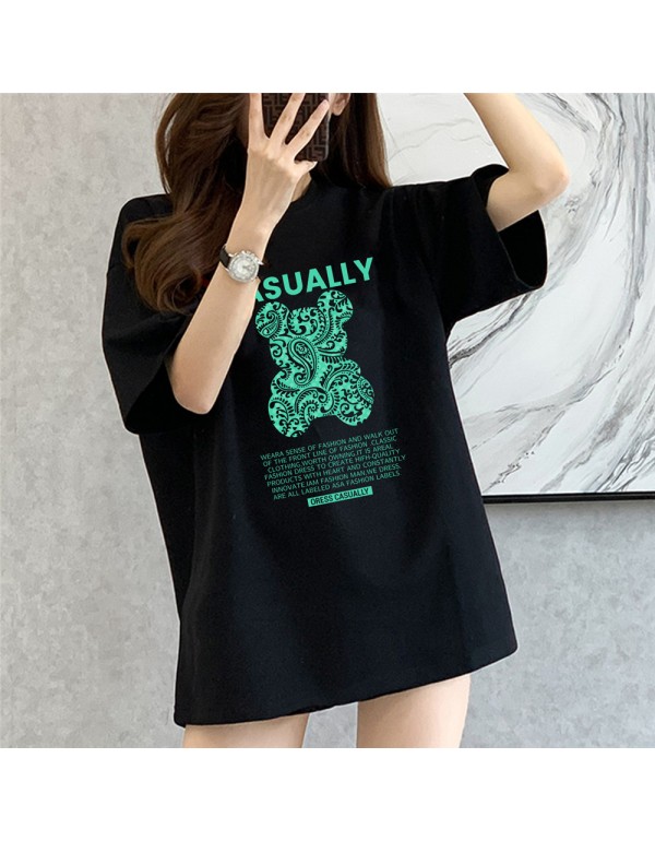 CASUALLY Bear 4 Kurzarm-T-Shirts für Damen und He...