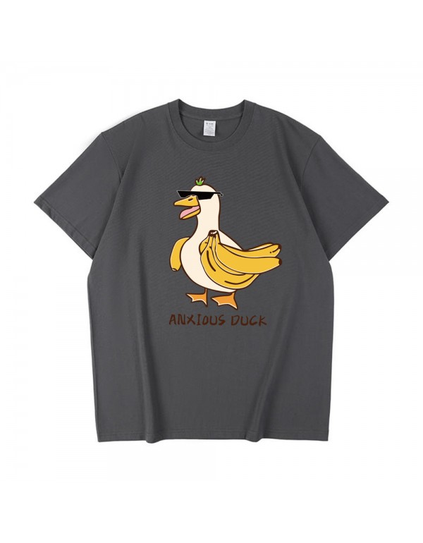 ANXIOUS Duck 4 Kurzarm-T-Shirts für Damen und Her...