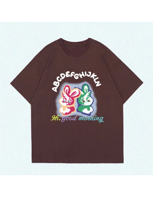 Honey Rabbit 5 Kurzarm-T-Shirts für Damen und Her...