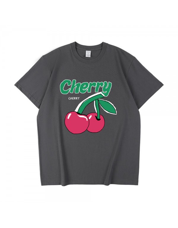 Cherry 2 Kurzarm-T-Shirts für Damen und Herren, m...