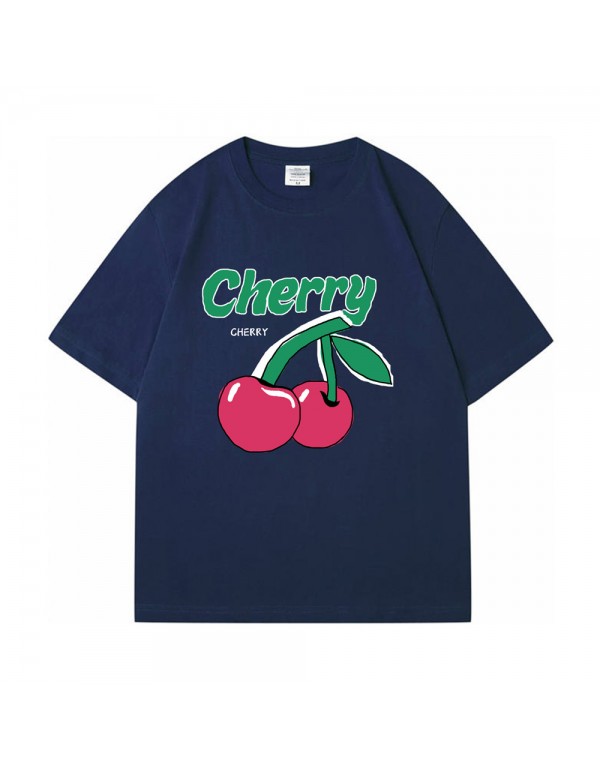 Cherry 3 Kurzarm-T-Shirts für Damen und Herren, modisch bedruckte japanische Luxus-Tops