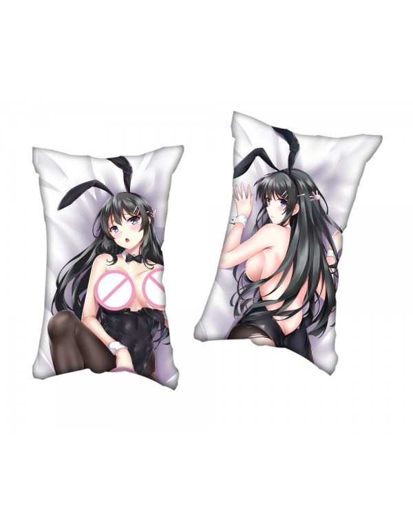 Seishun Buta Yaro Series Anime Zwei-Wege-Trikot-Luftkissen mit Loch 35x55cm（13.7in x 21.6in）