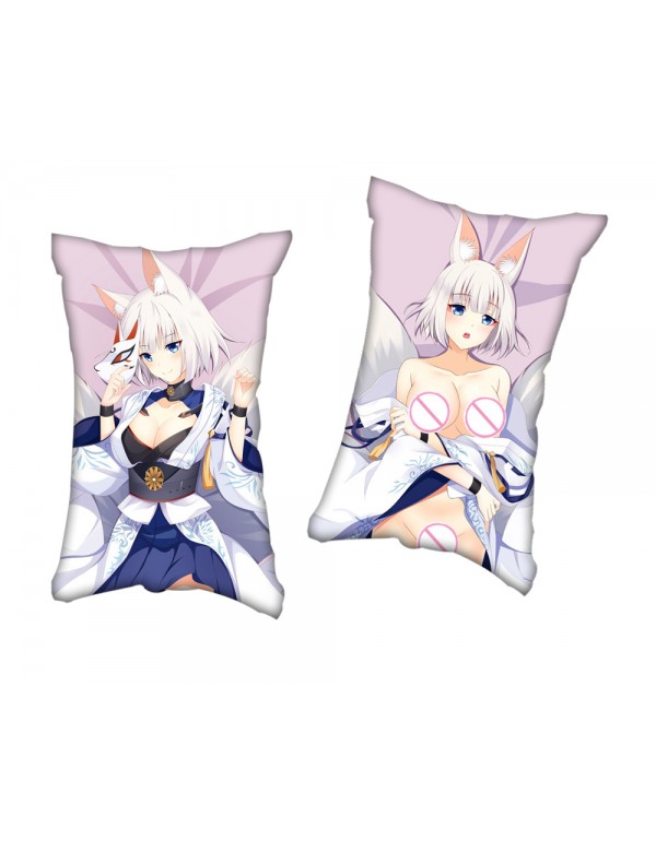 Azur Lane Yudachi Anime Zwei-Wege-Trikot-Luftkissen mit Loch 35x55cm（13.7in x 21.6in）