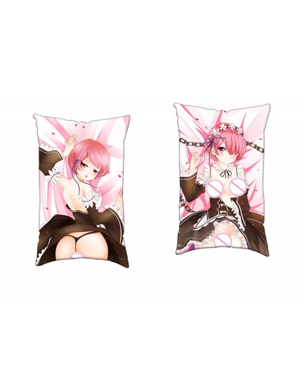 Ram Re Zero and Yukari Yuzuki Vocaloid Anime Zwei-Wege-Trikot-Luftkissen mit Loch 35x55cm（13.7in x 21.6in）