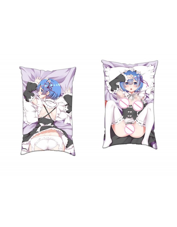 Rem Re Zero Anime Zwei-Wege-Trikot-Luftkissen mit Loch 35x55cm（13.7in x 21.6in）