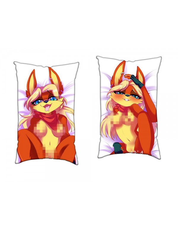 Sexy Furry Anime Zwei-Wege-Trikot-Luftkissen mit Loch 35x55cm（13.7in x 21.6in）